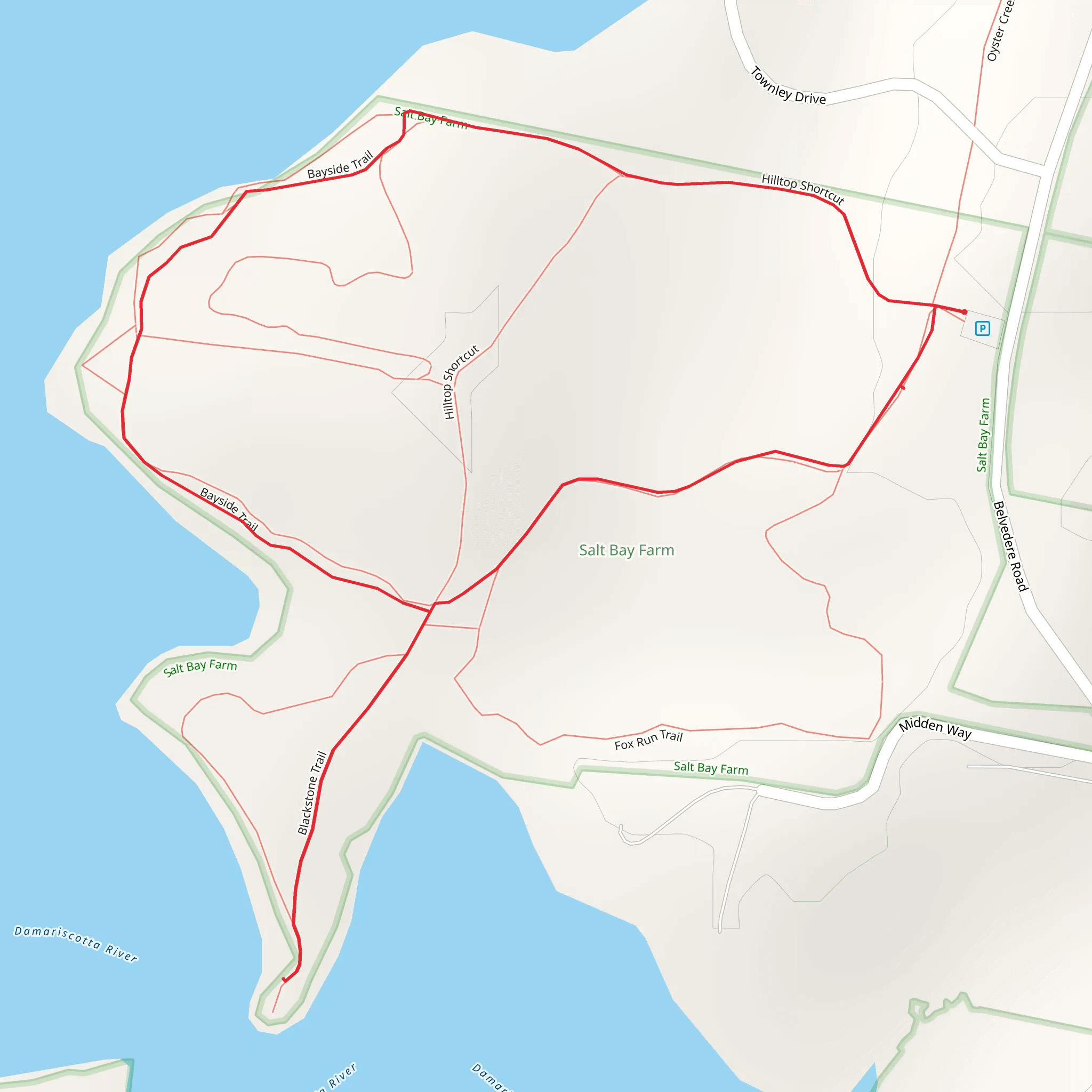 Belvedere Road Loop - West mobile static map