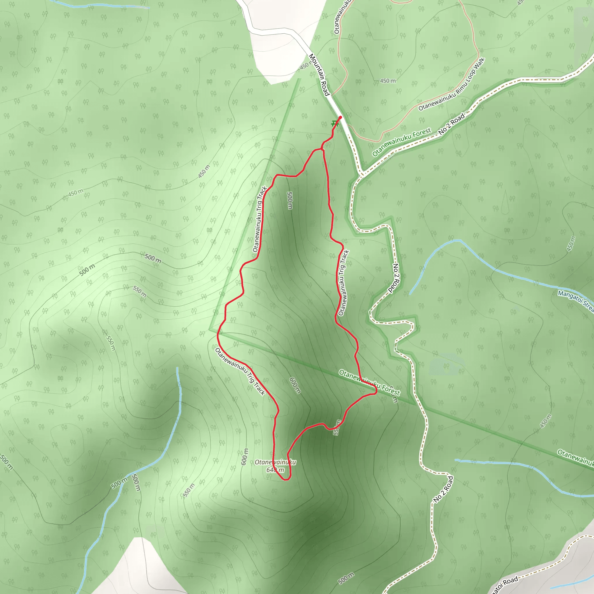 Otanewainuku - Lookout Track mobile static map