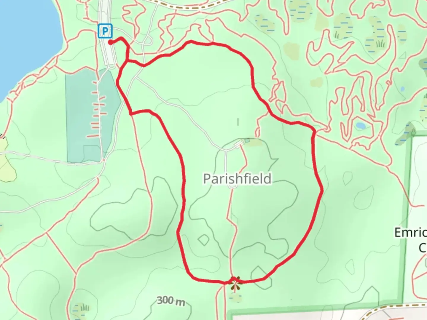 An image depicting the trail Penosha Hiking and Kahchin Hiking Loop Trail and its surrounding area.