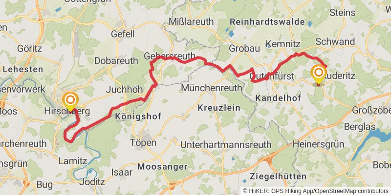 Kammweg Erzgebirge - Vogtland stage 15 Map