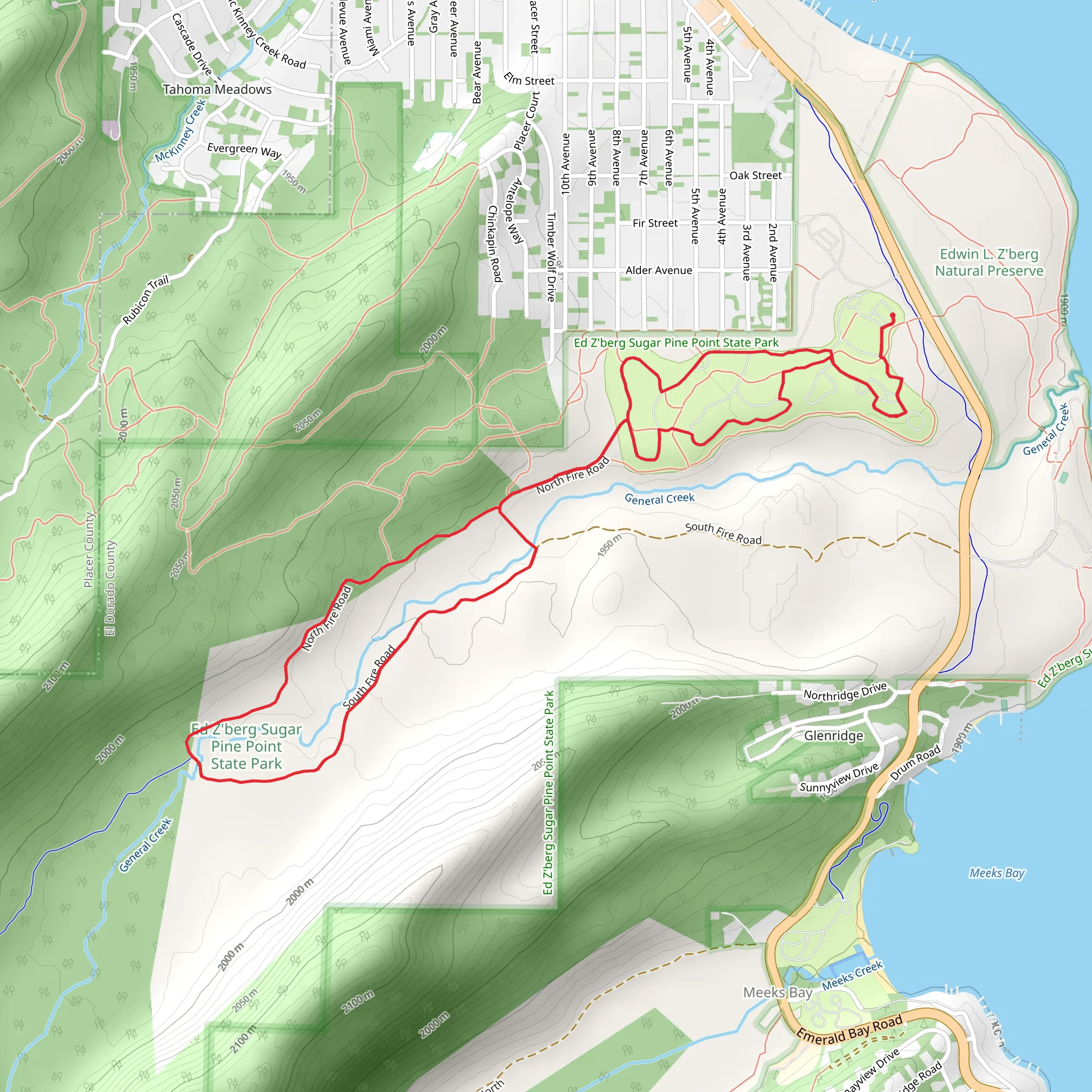 General Creek Loop mobile static map