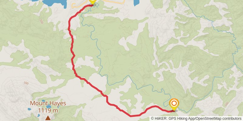 Western Arthurs A - K Trail stage 4 Map