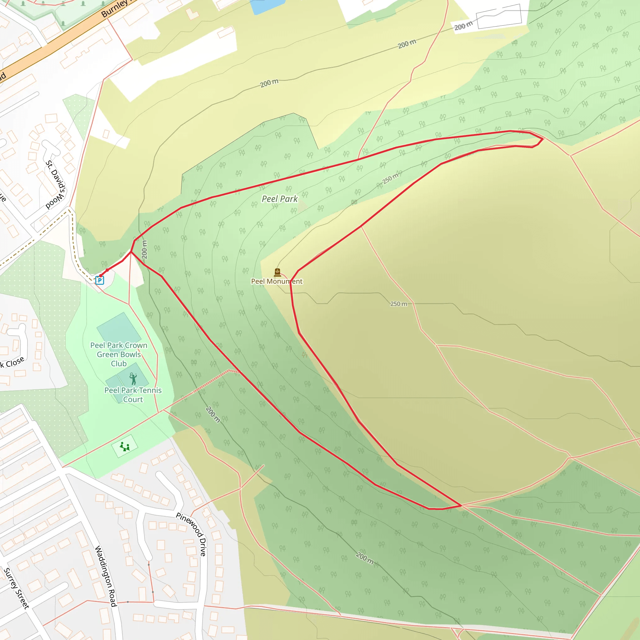 Peel Park Loop mobile static map
