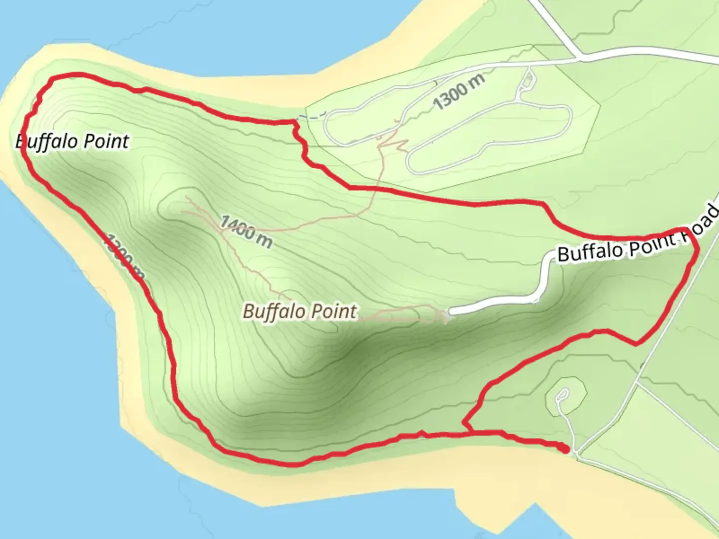 An image depicting the trail Lakeside Loop and its surrounding area.