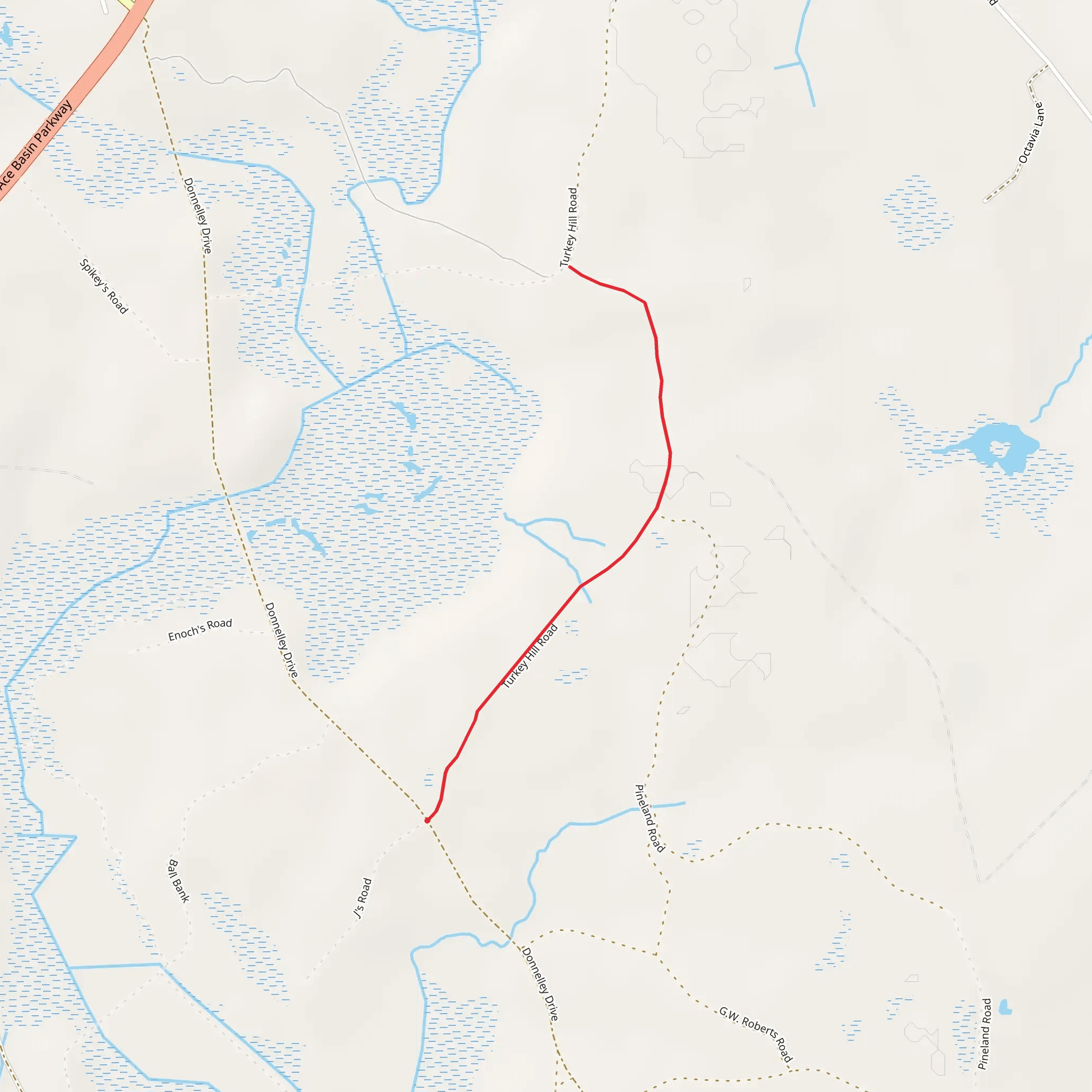 Turkey Hill Road mobile static map
