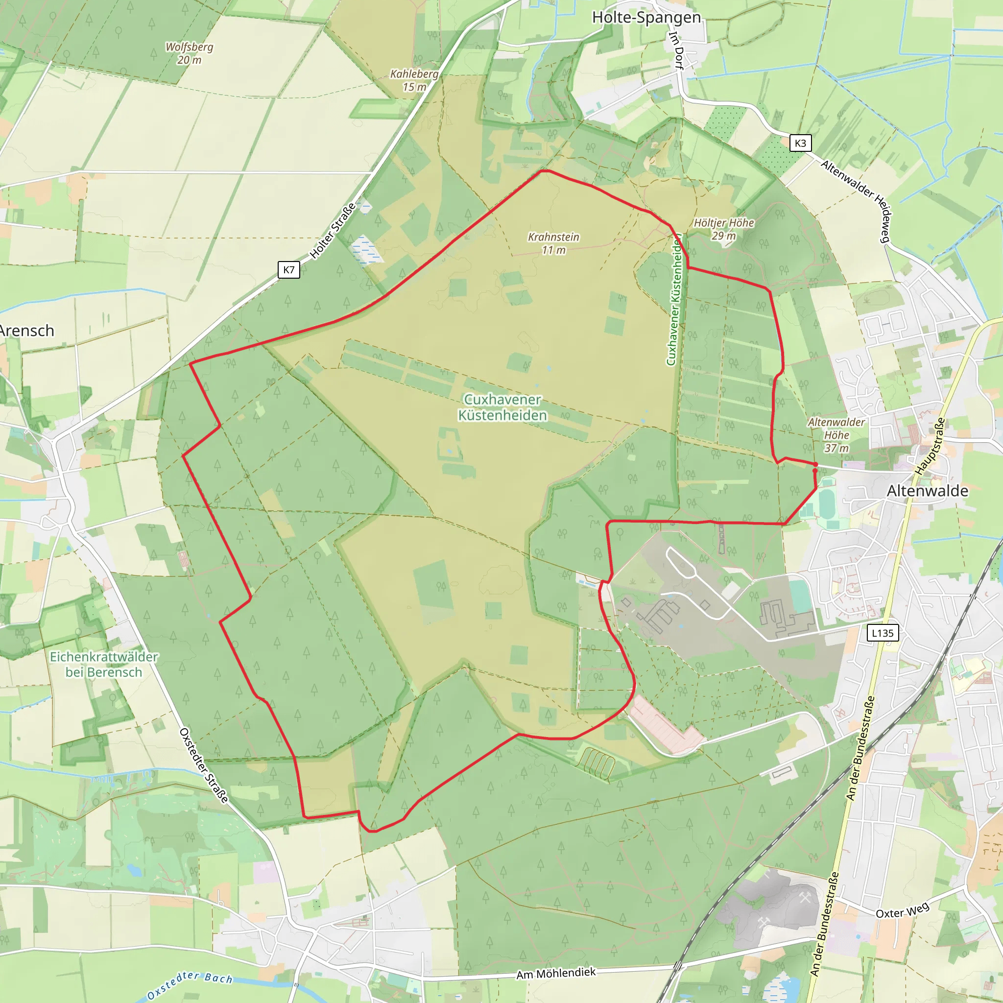 Kustenheide Loop mobile static map