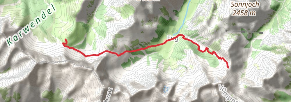 Via Alpina - Red Trail stage 45 Map