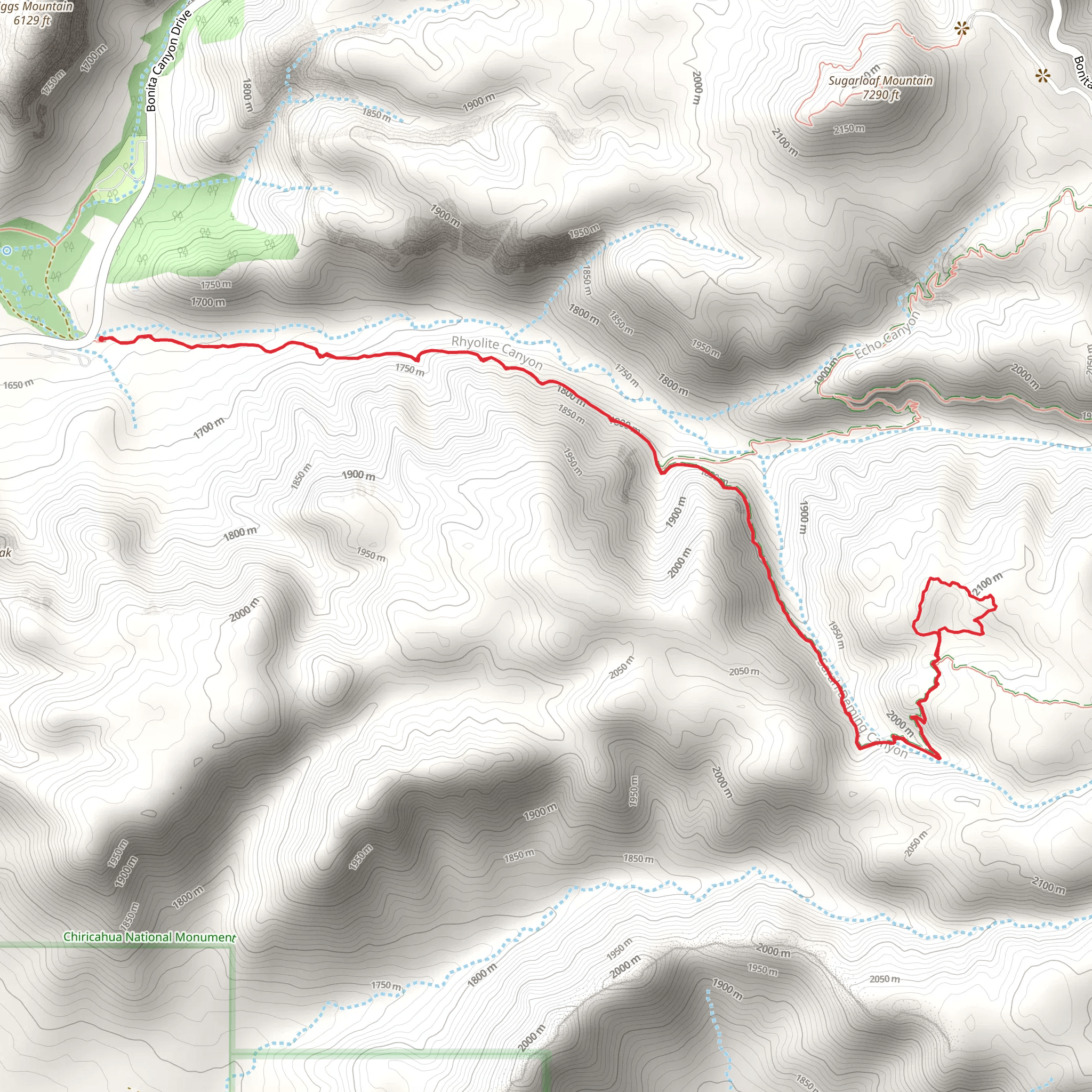 Heart of Rocks Loop via Sarah Deming Trail mobile static map