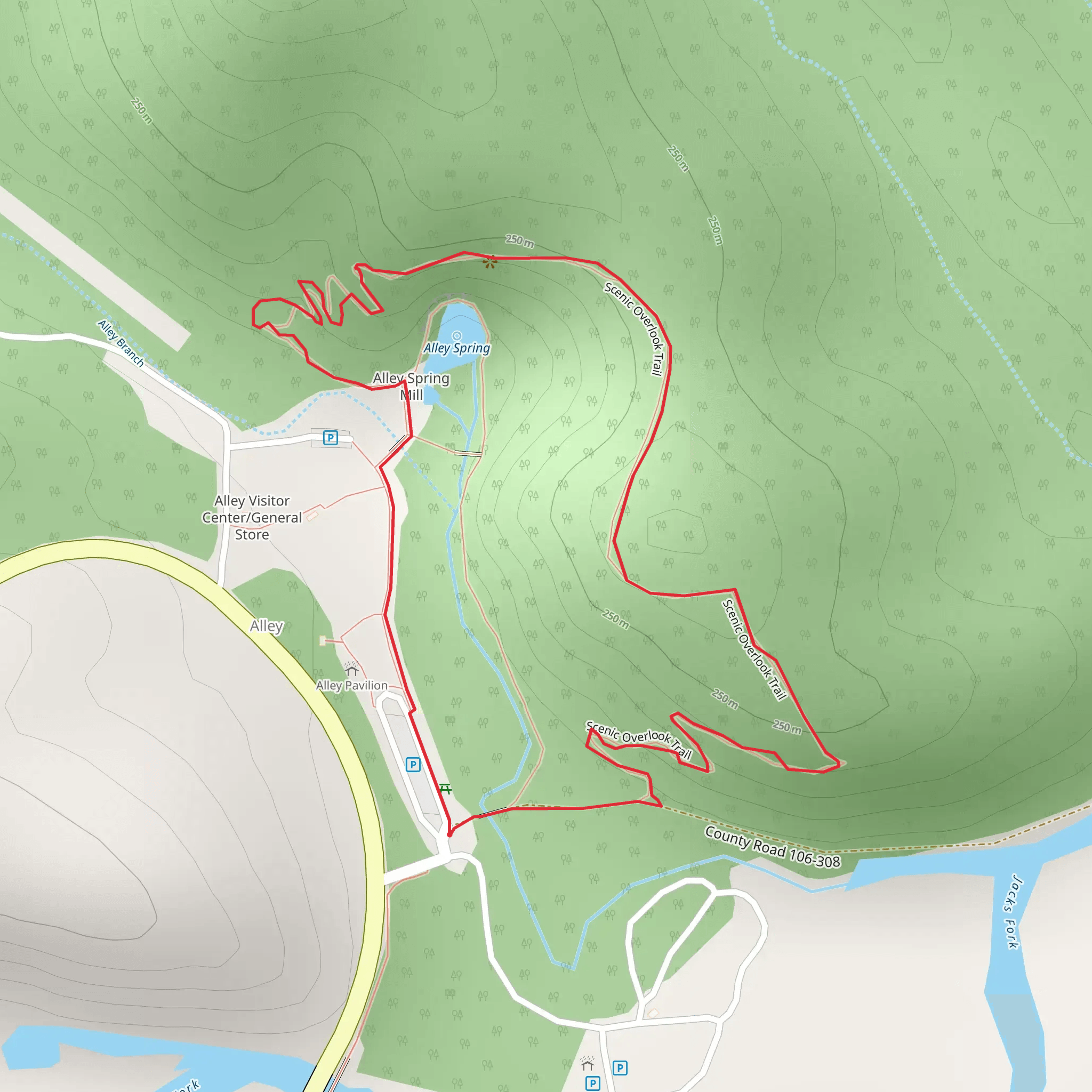 Scenic Overlook Loop Trail mobile static map