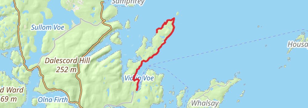 Coastal Walk of Shetland - East stage 8 Map