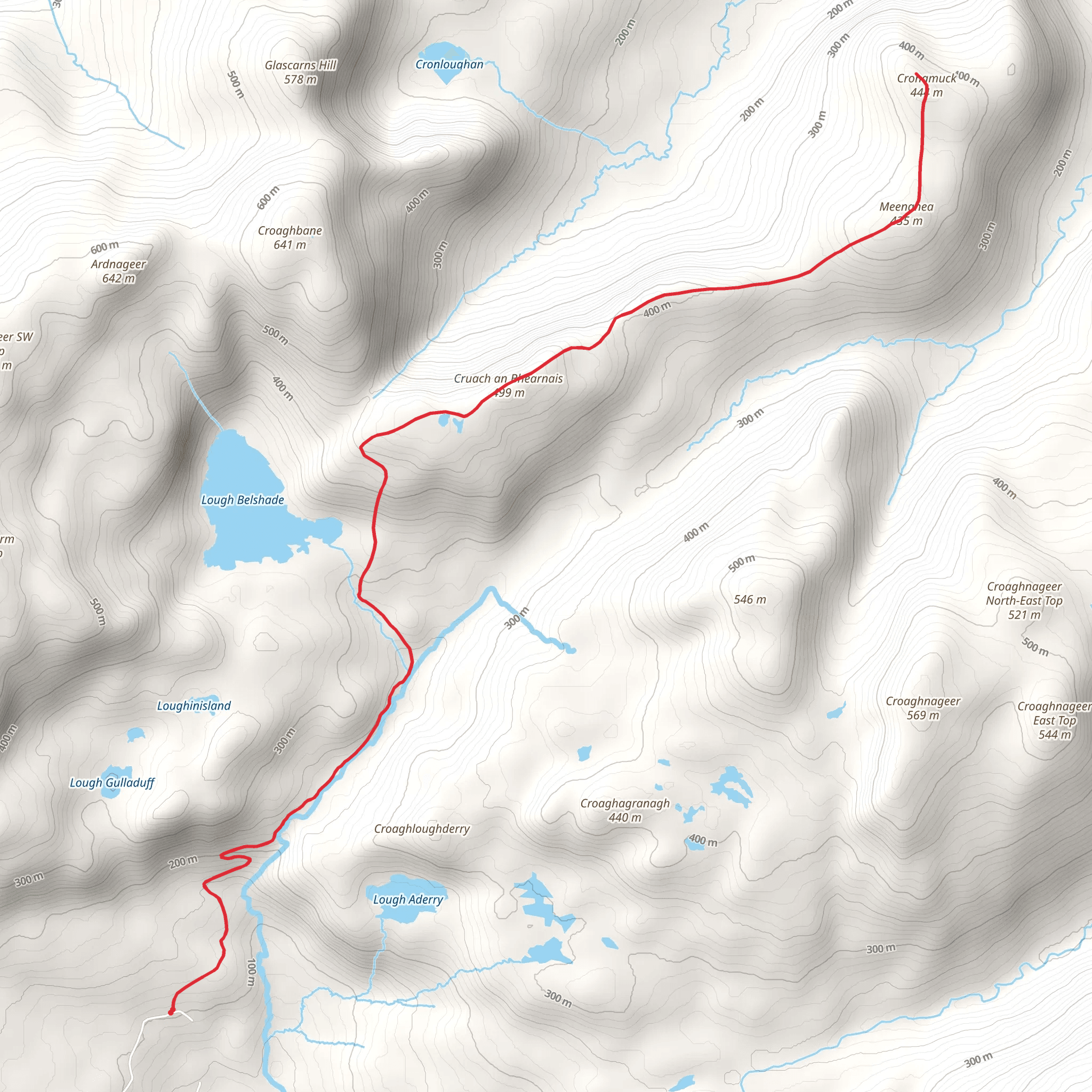 Central Bluestack Mountains Walk mobile static map