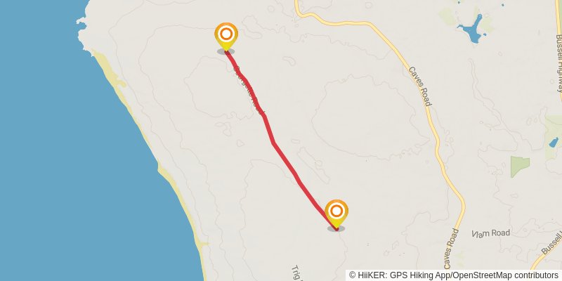 Cape to Cape Track alt 4 Map