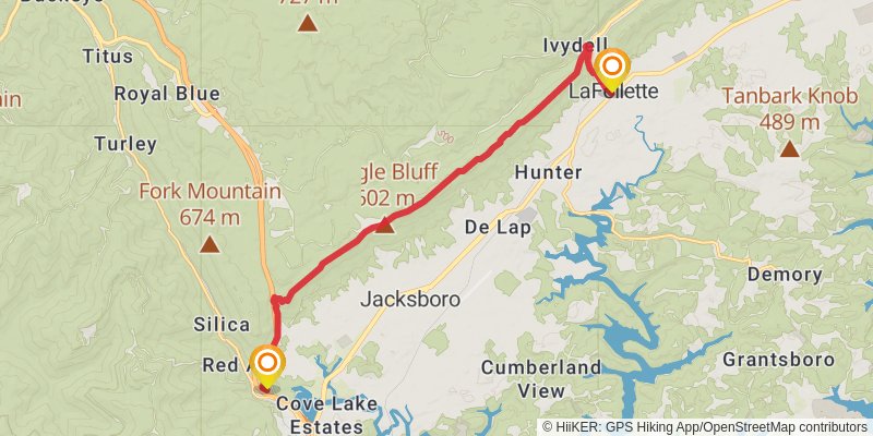 Great Eastern Trail (Incomplete) stage 70 Map