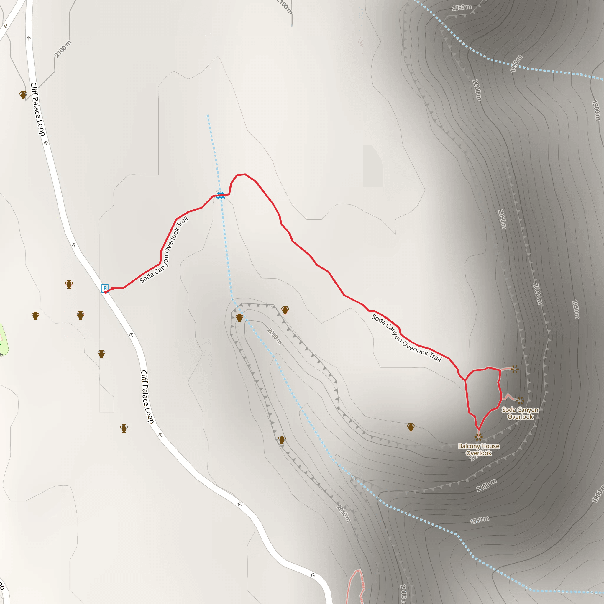 Soda Canyon Overlook Trail mobile static map