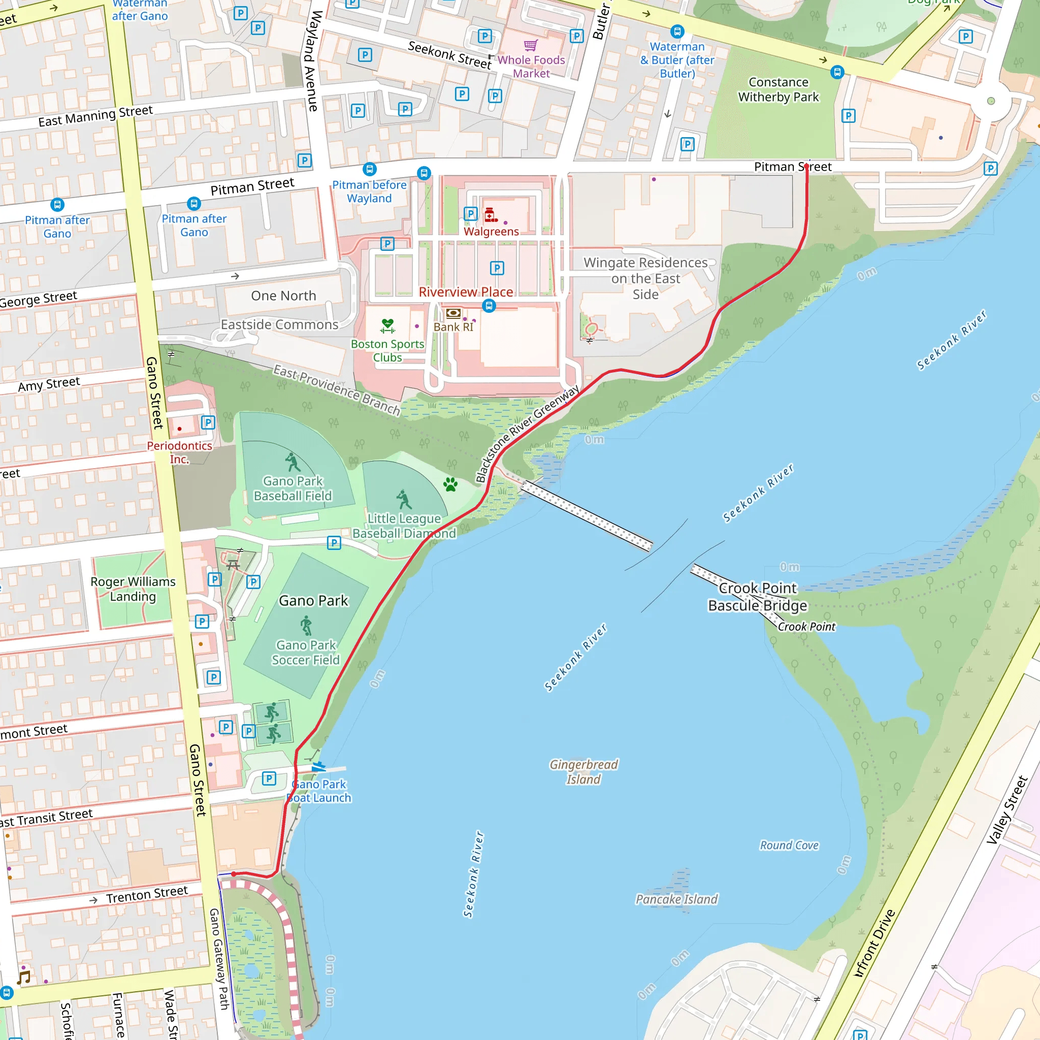 Gano Park Path - Pitman Street mobile static map