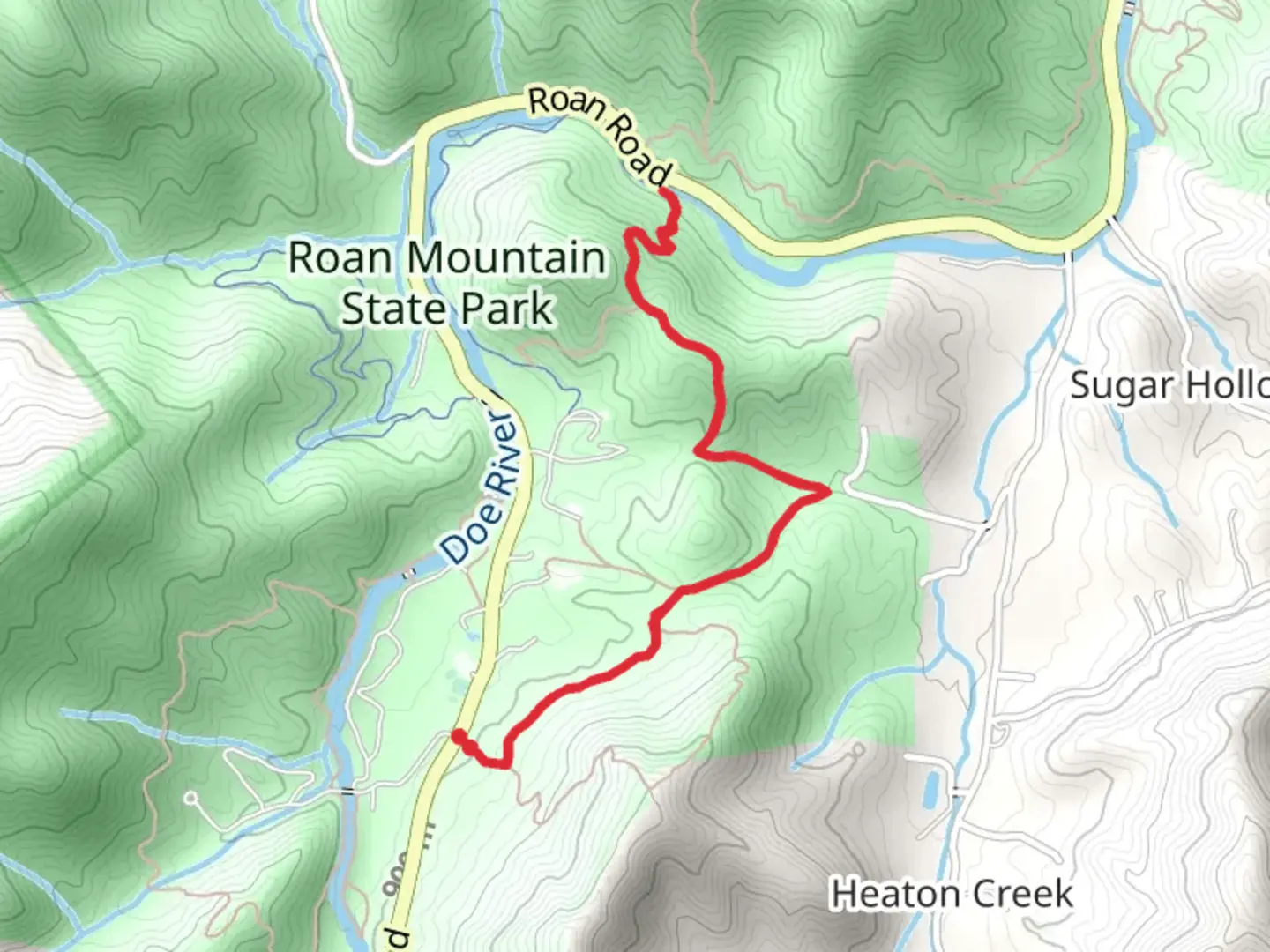An image depicting the trail Forest Road Trail - Roan Road and its surrounding area.