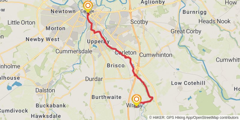 Kendal to Carlisle Walk stage 5 Map