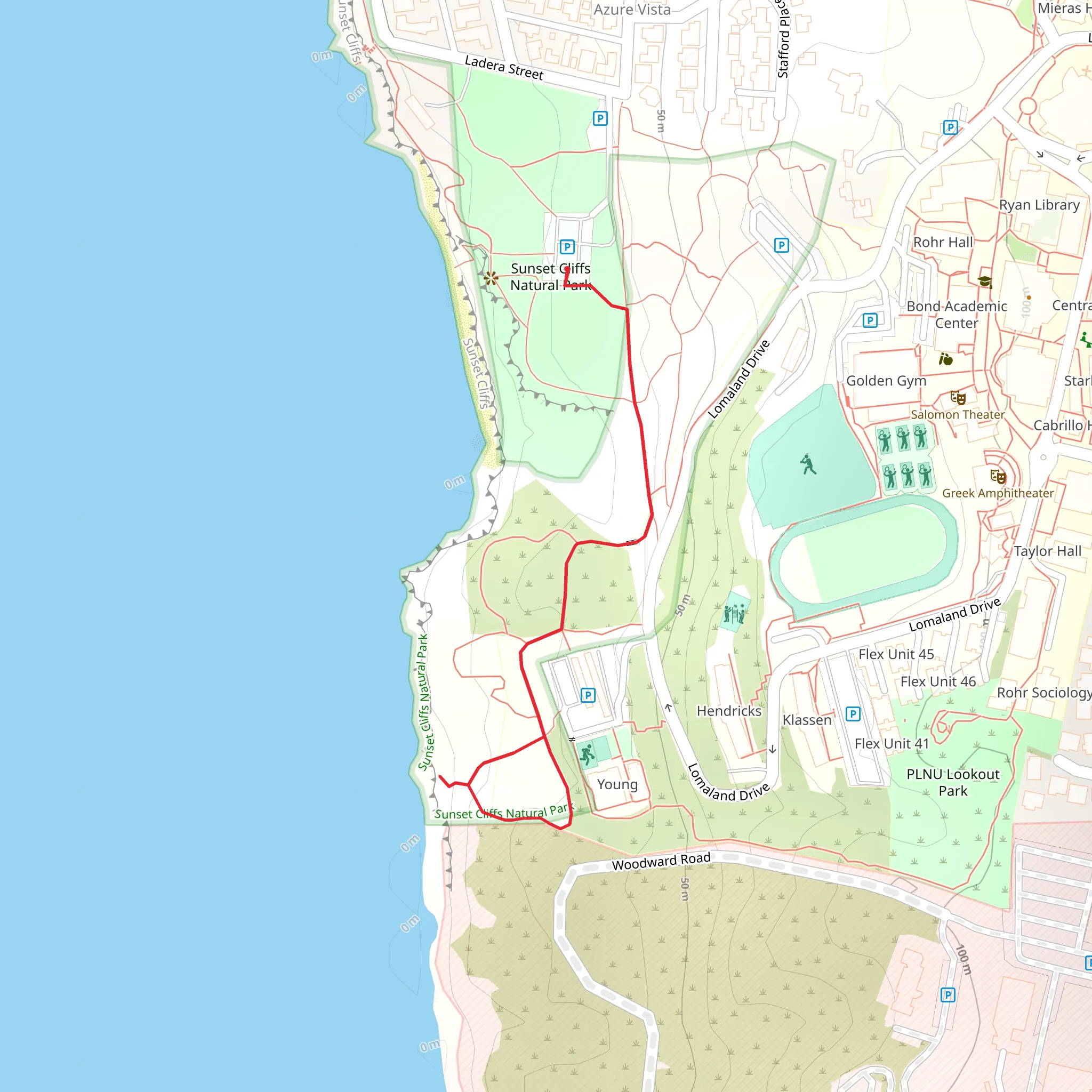 Lomaland Drive mobile static map