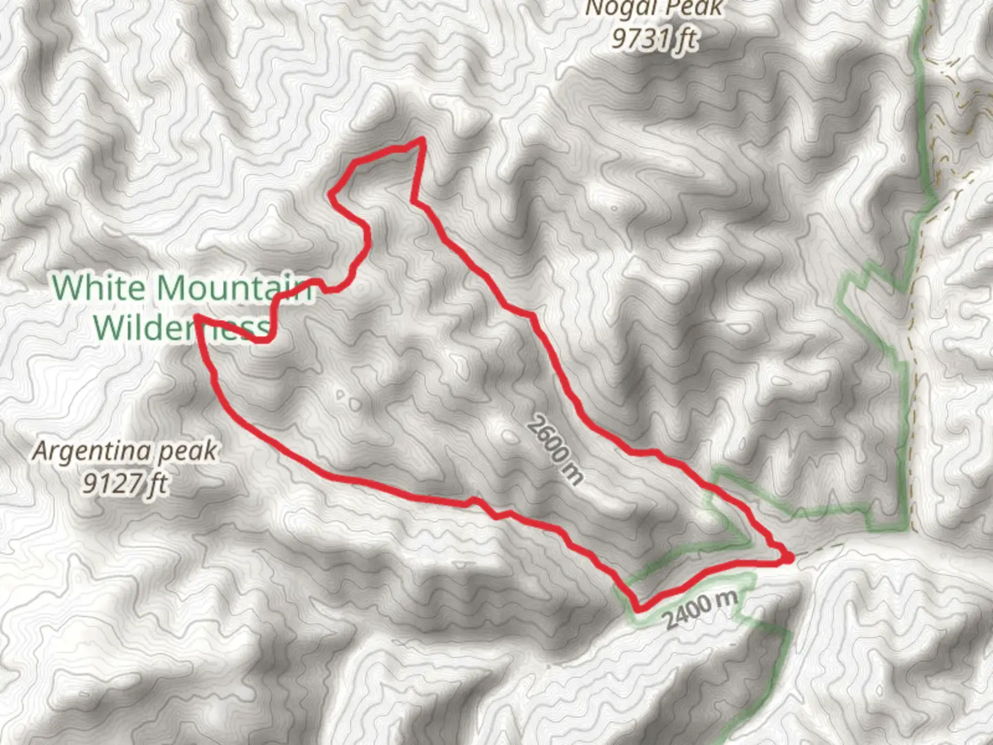 An image depicting the trail Turkey Canyon Trail and Argentina Canyon Loop Trail and its surrounding area.