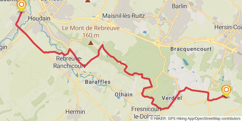 Via Francigena - France stage 9 Map