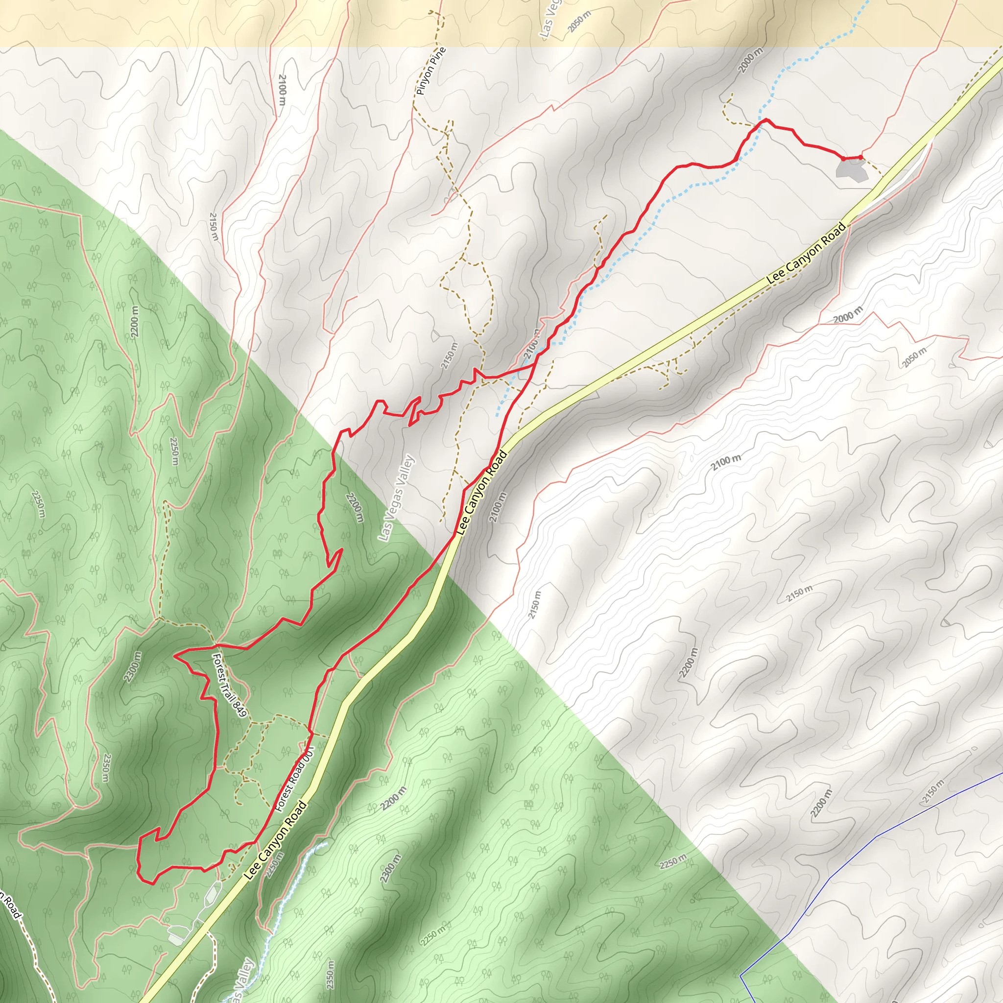 Blue Tree Run Loop mobile static map