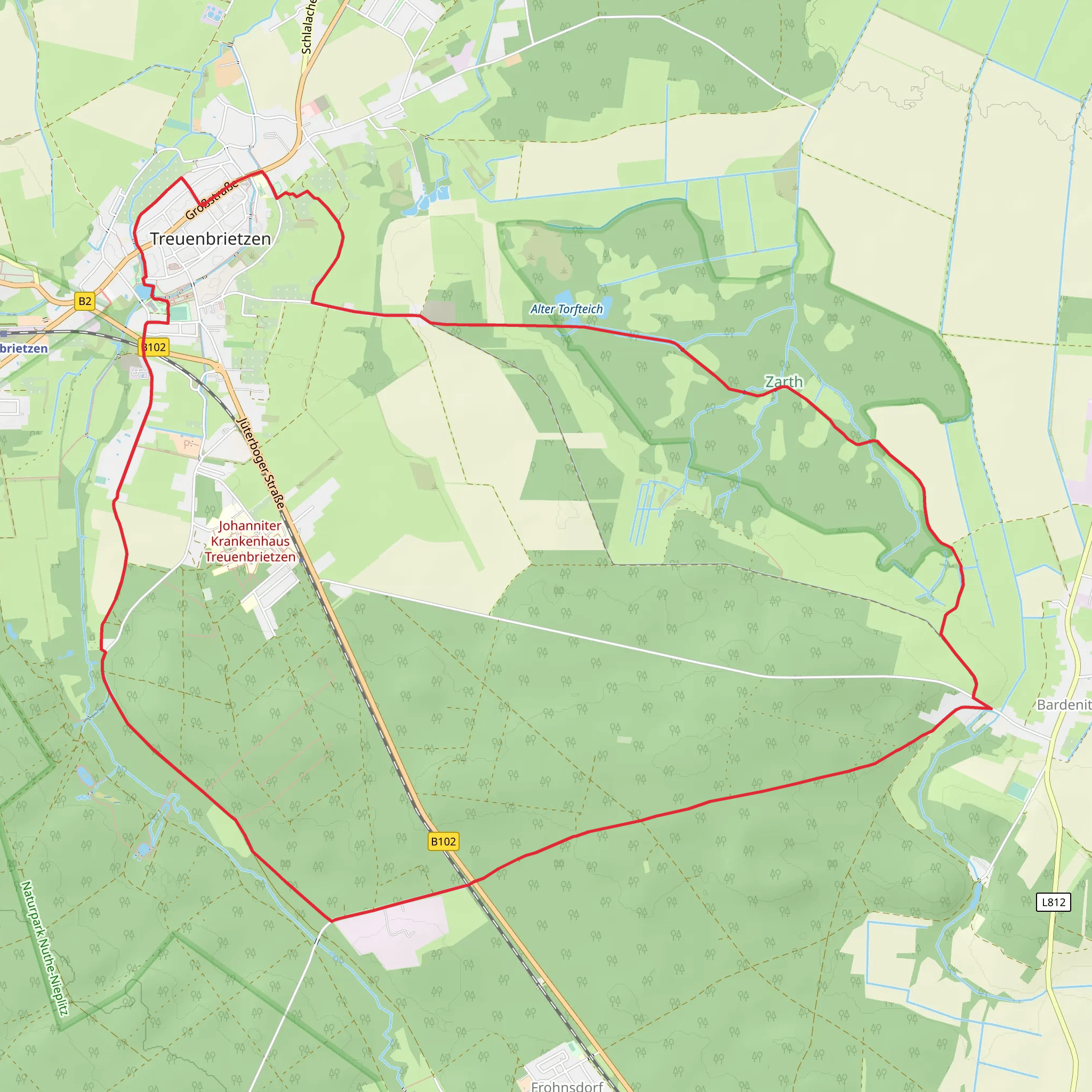 Treuenbrietzen Loop mobile static map