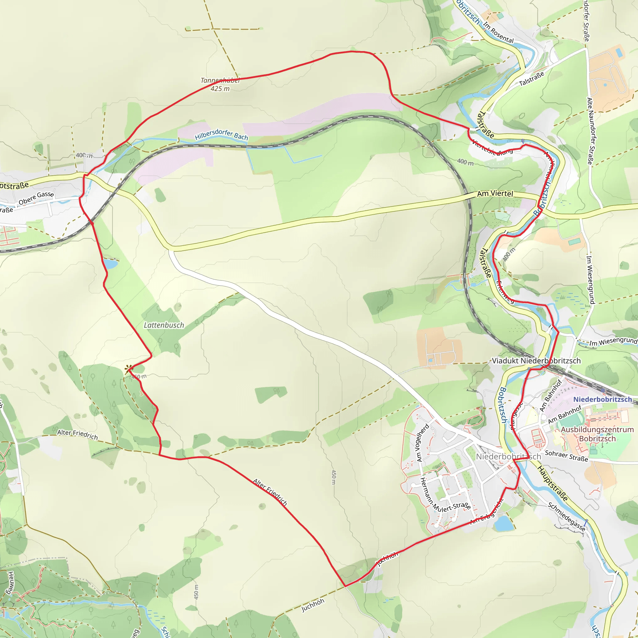Rundweg Tannhuebel mobile static map