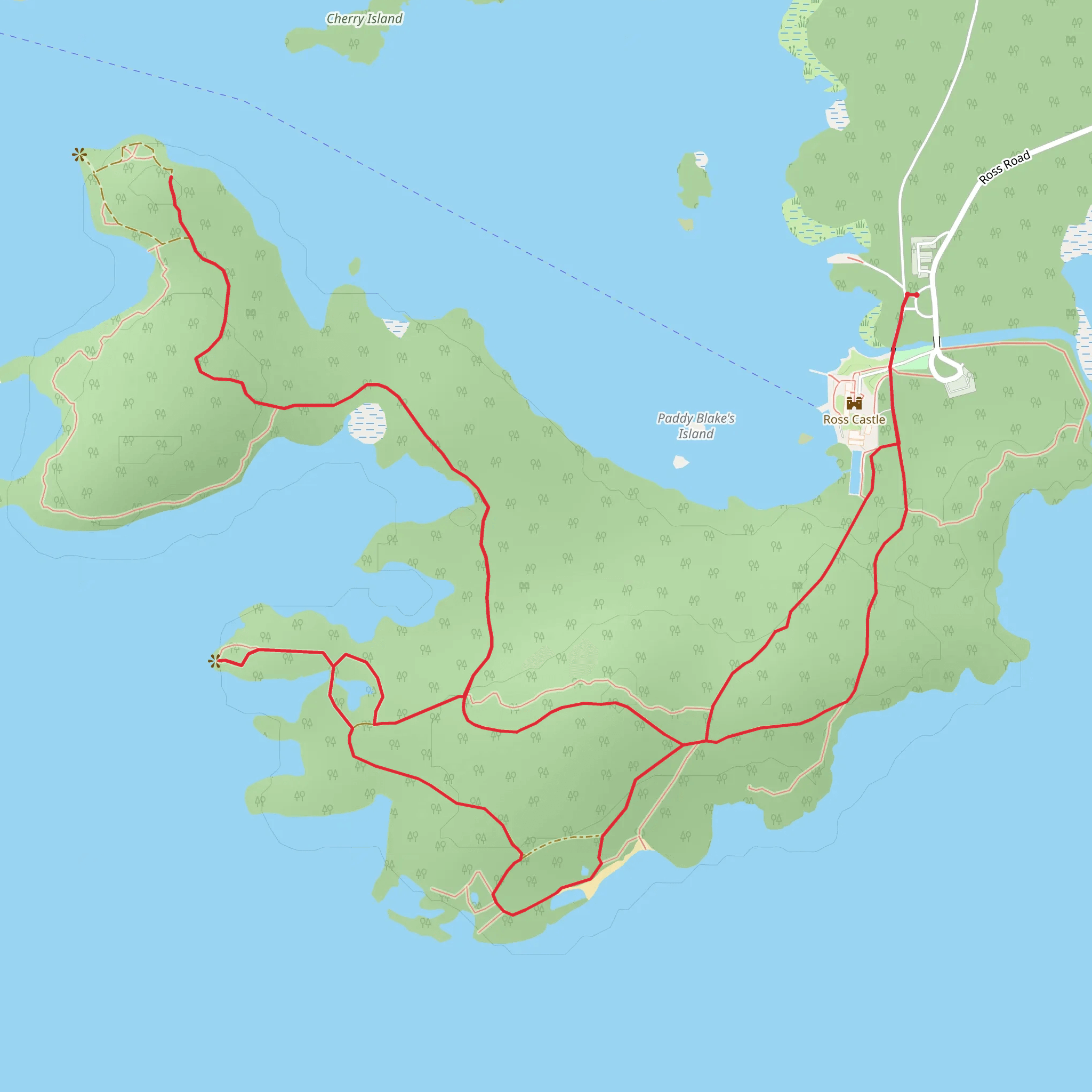 Ross Castle Loop mobile static map