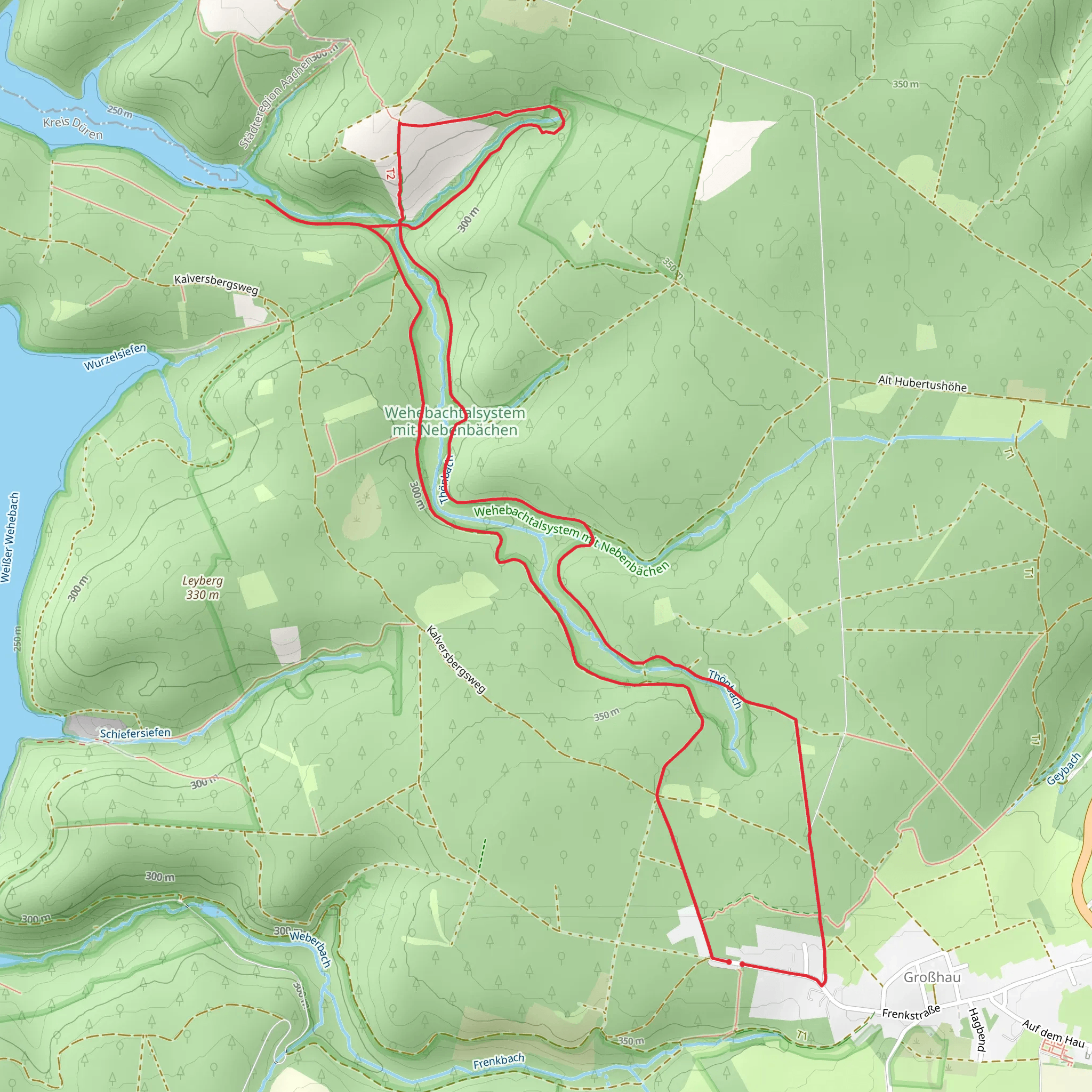 Wehebachtalsperre Walk from Großhau mobile static map
