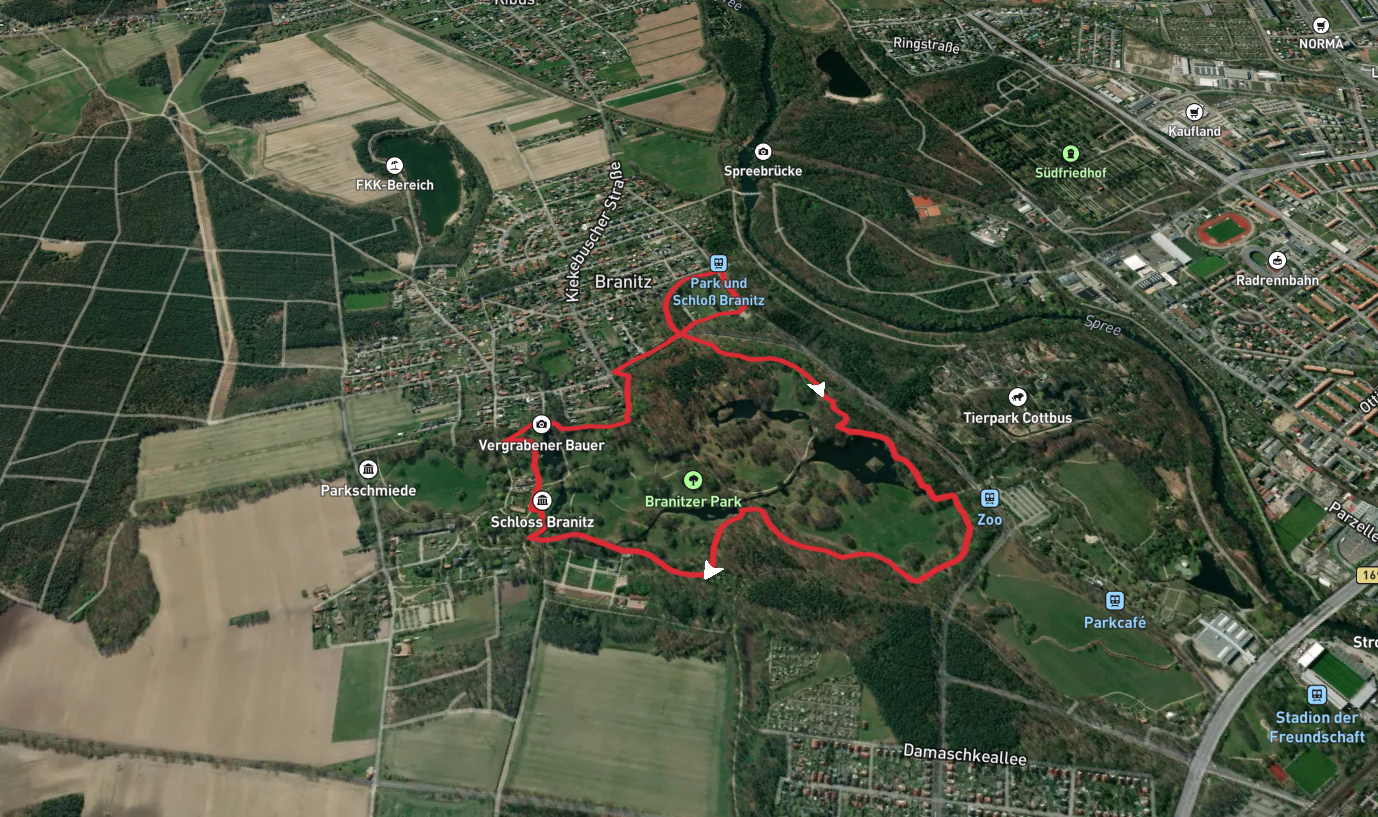 Pyramidensee, poetenhuegel and Schwarzer See Loop