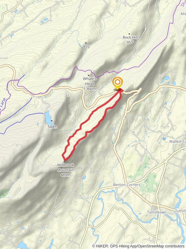 Millbrook Ridge and Coxing Trail Loop mobile static map