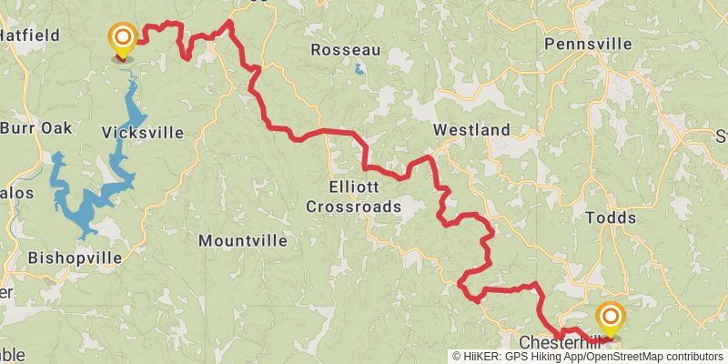 American Discovery Trail - East stage 29 Map