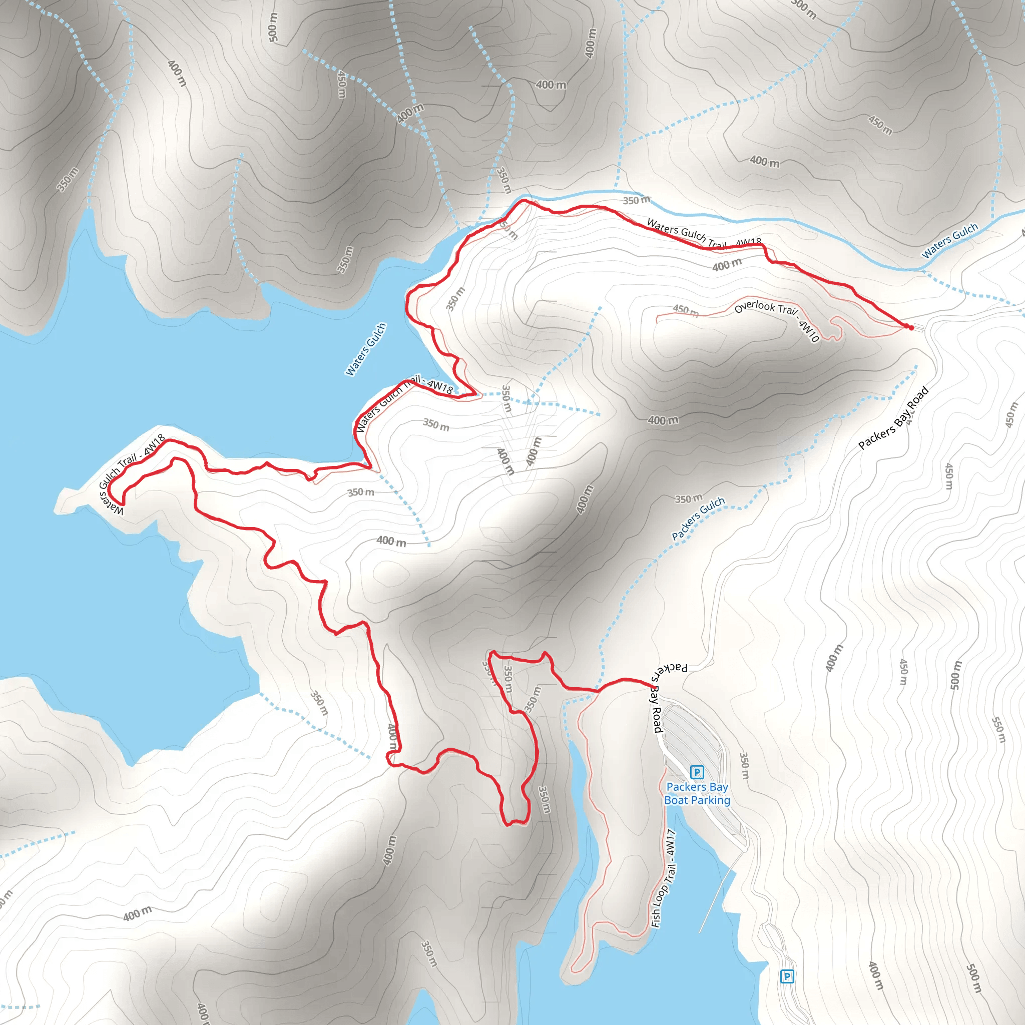 Waters Gulch Trail mobile static map