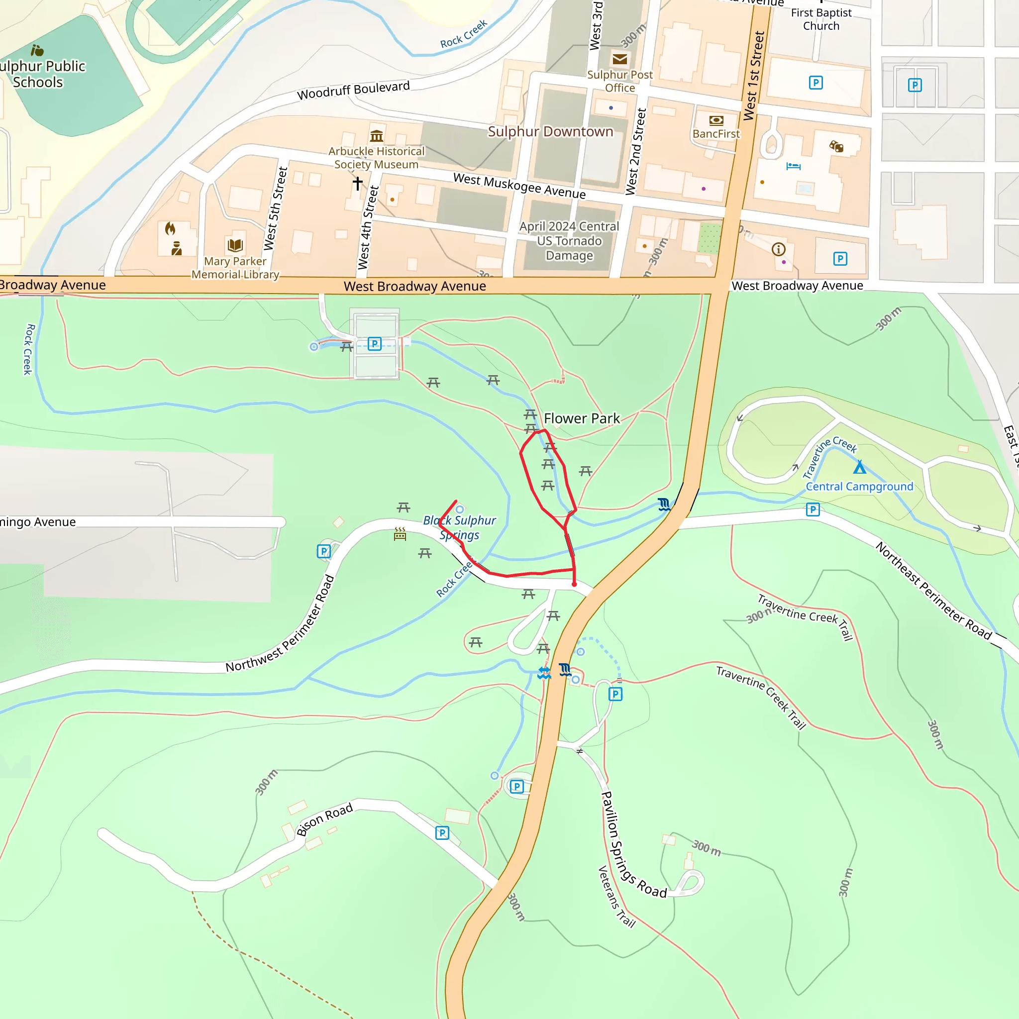 Travertine Creek Loop mobile static map
