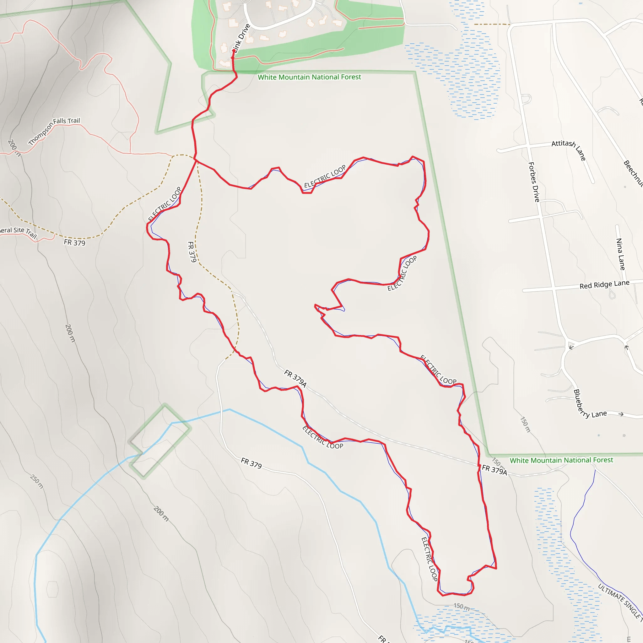 Electric Loop Trail mobile static map