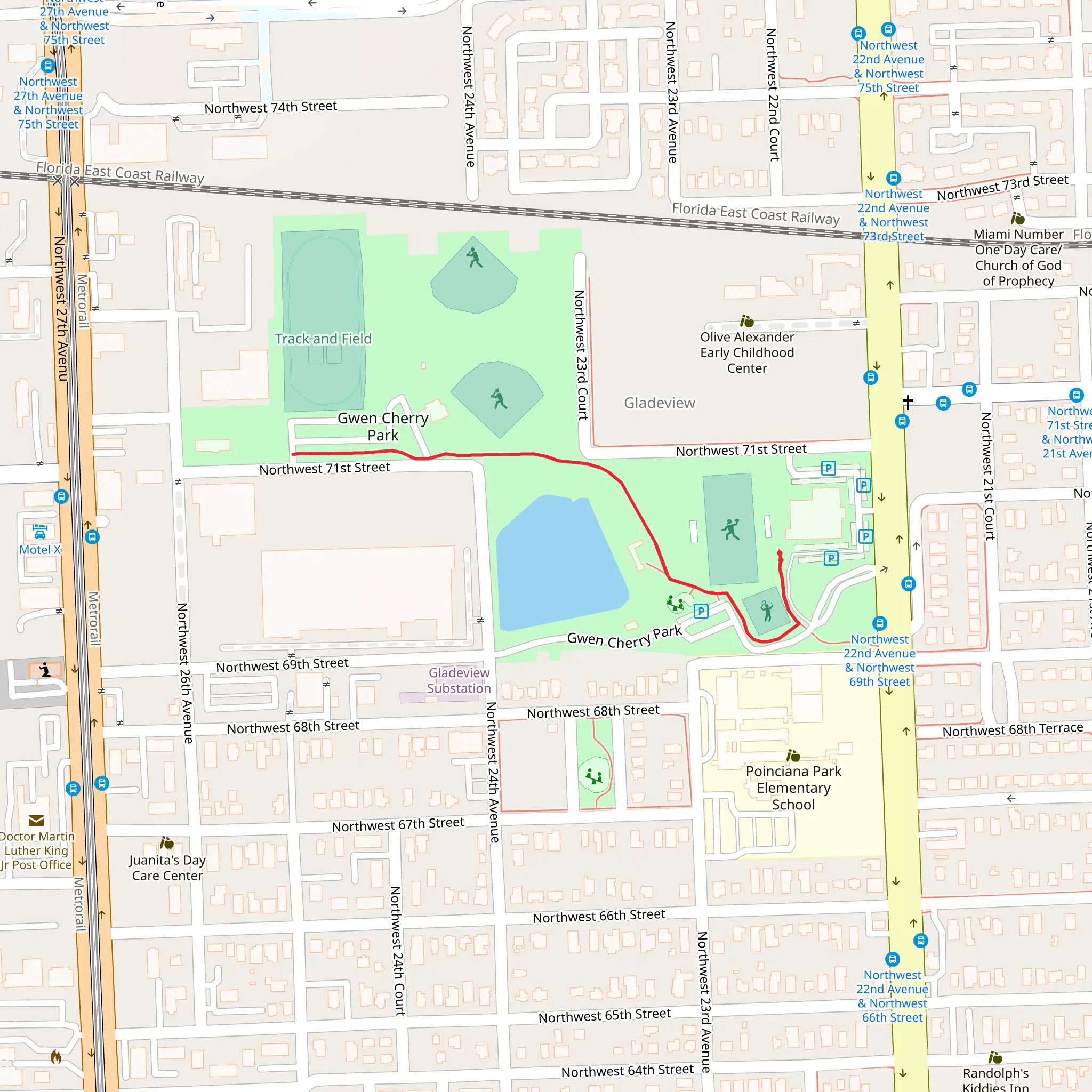 Gwen Cherry Park mobile static map