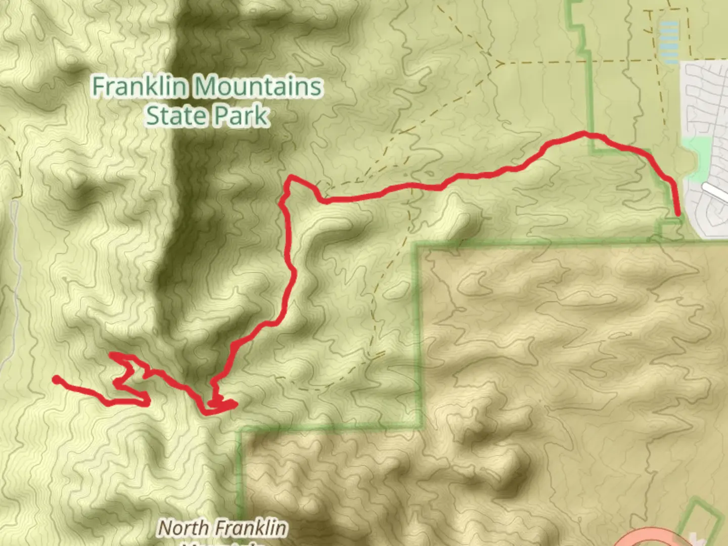 An image depicting the trail Mundy's Gap Trail and its surrounding area.