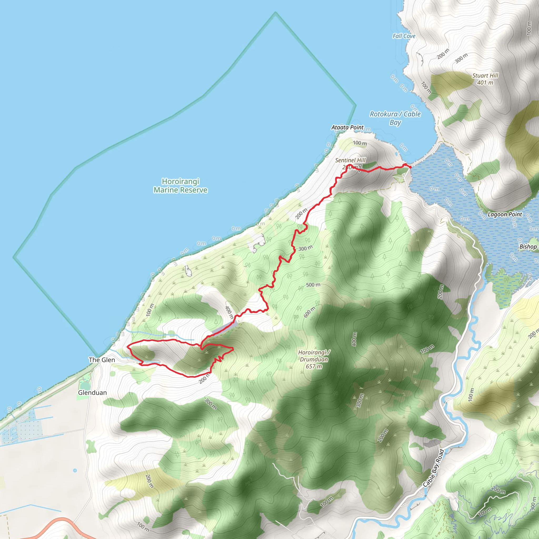 Cable Bay Walkway mobile static map