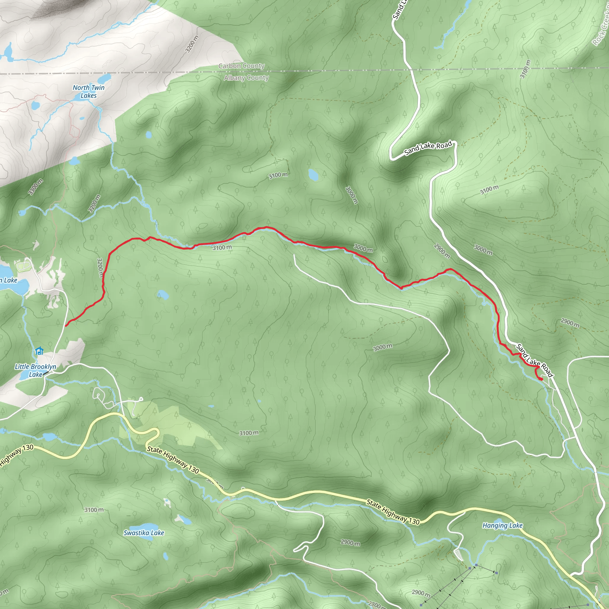 North Fork Trail mobile static map