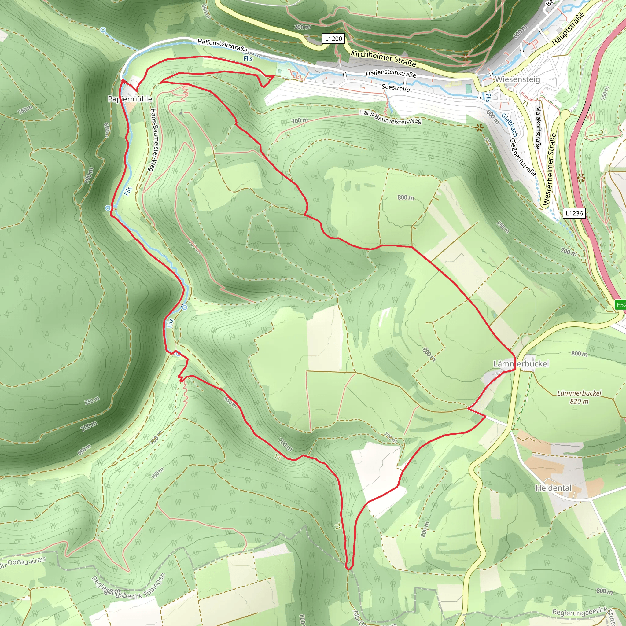 Papiermuhle anieleiche Loop mobile static map
