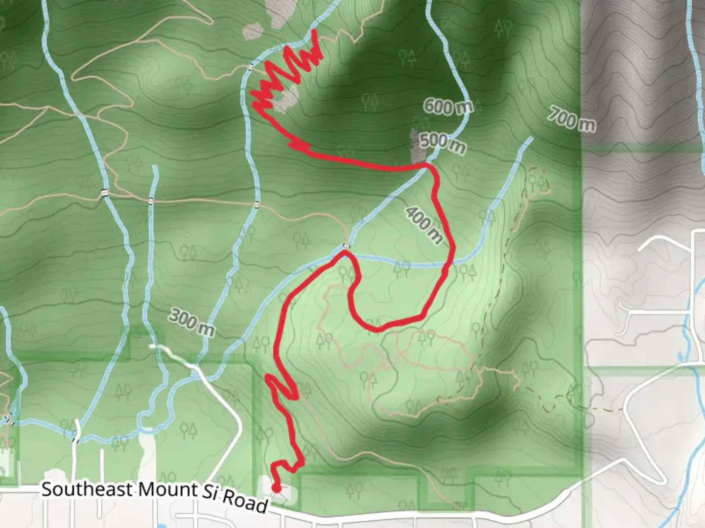 An image depicting the trail Teneriffe Falls Trail and its surrounding area.