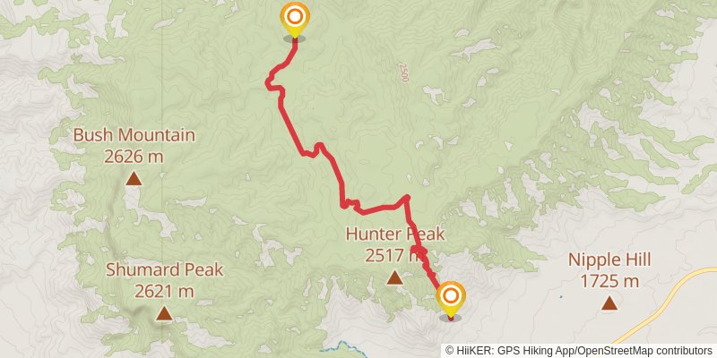 Guadalupe State Park Loop stage 3 Map