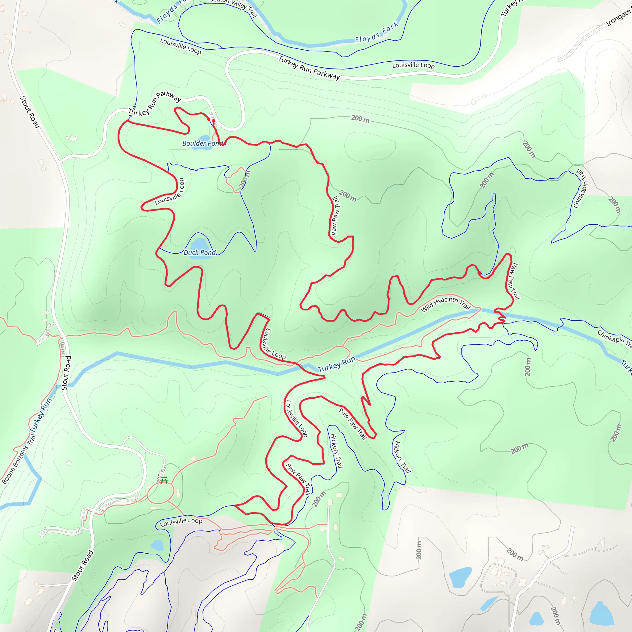 Paw-Paw and Louisville Loop Trail mobile static map