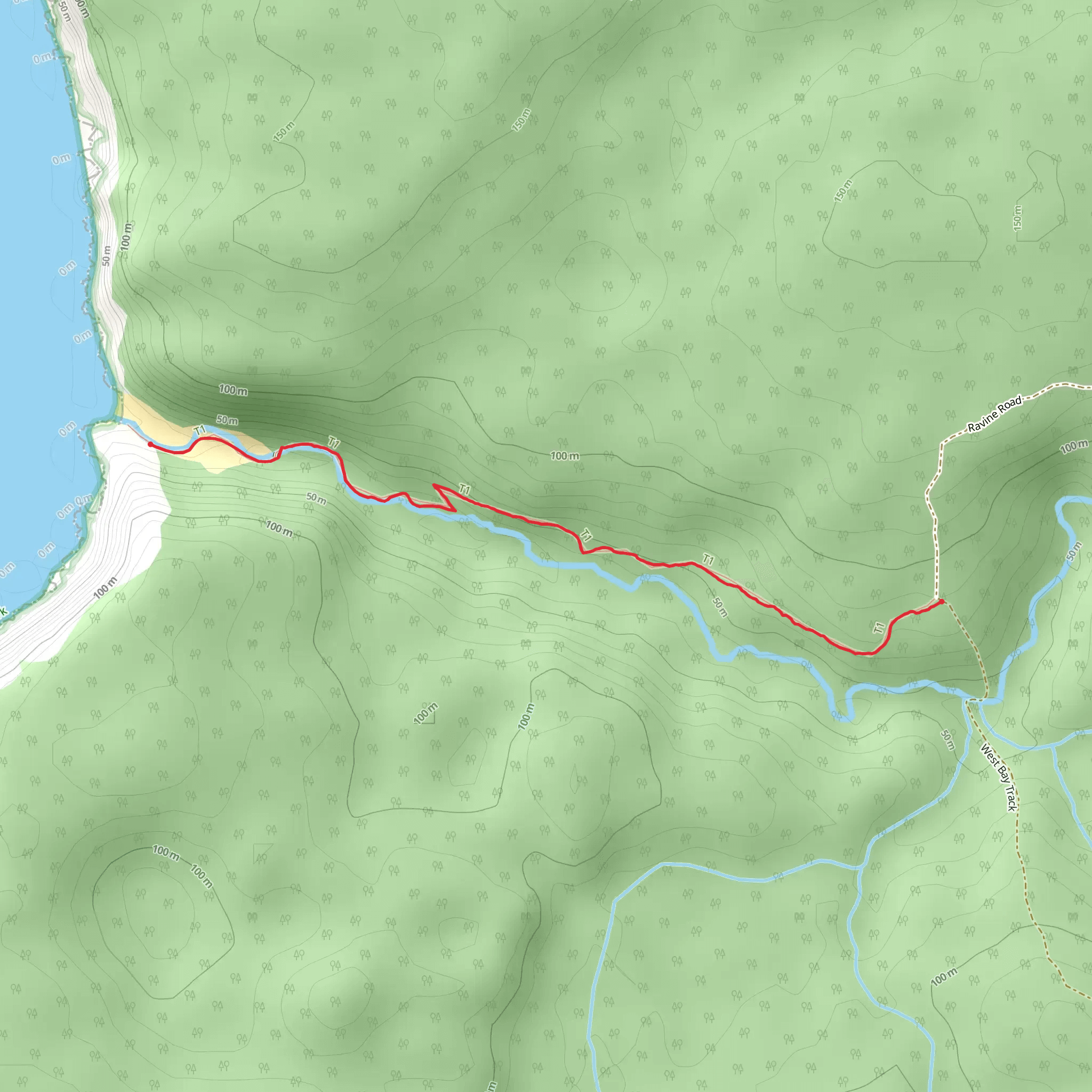 Ravine des Casoars Hike mobile static map