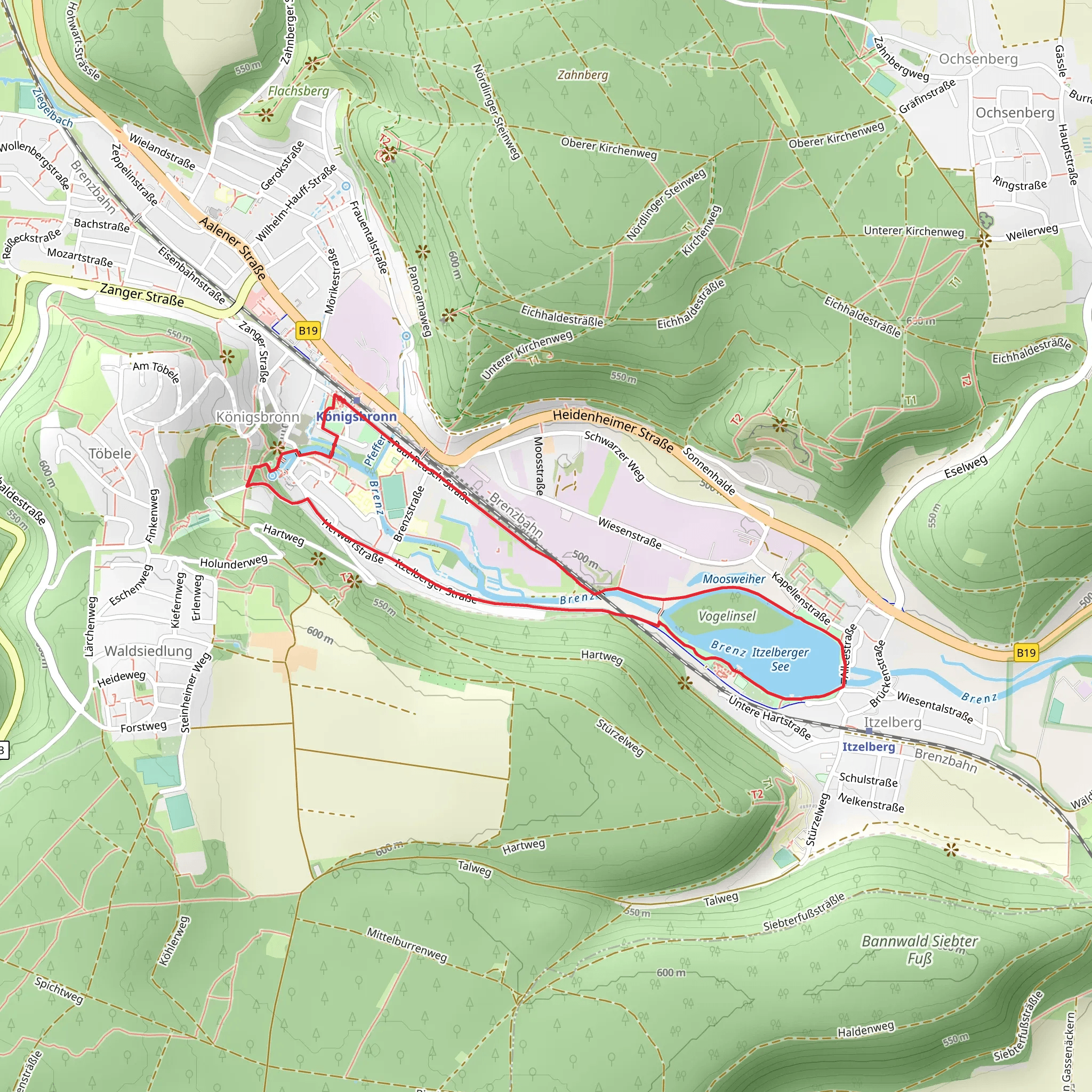 Itzelberger See Loop mobile static map