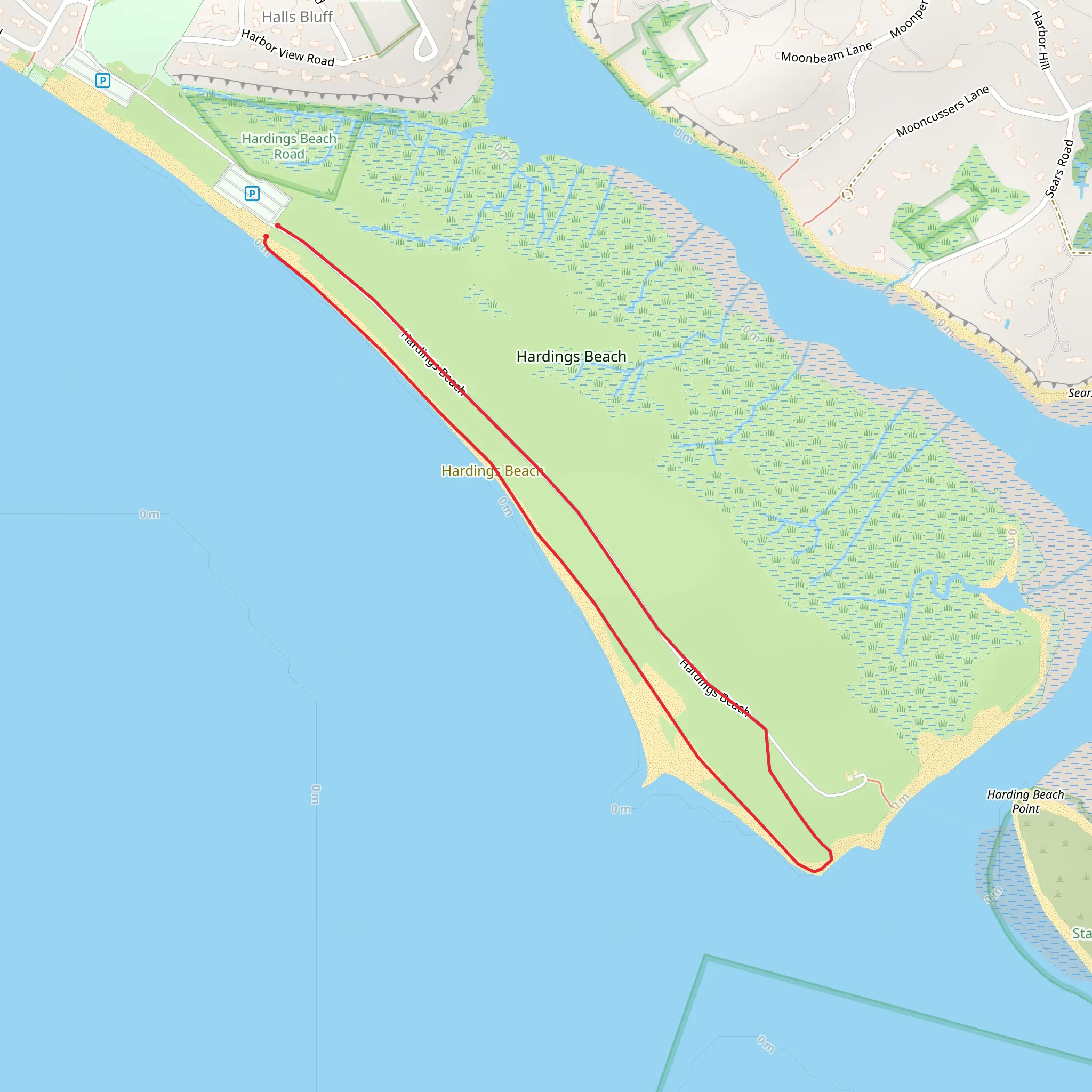 Harding Beach Loop mobile static map