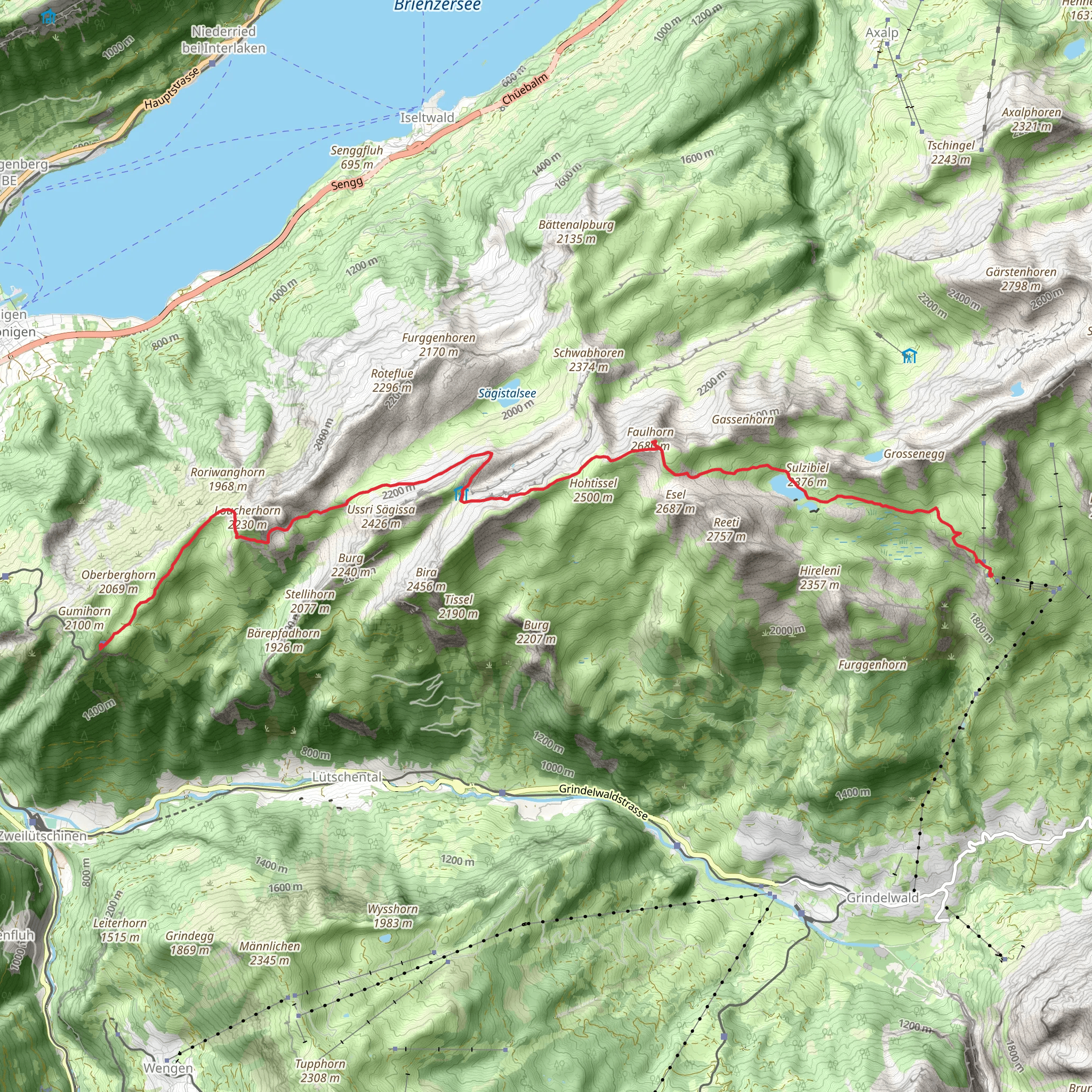 Schynige Platte - Männdlenen - Faulhorn mobile static map