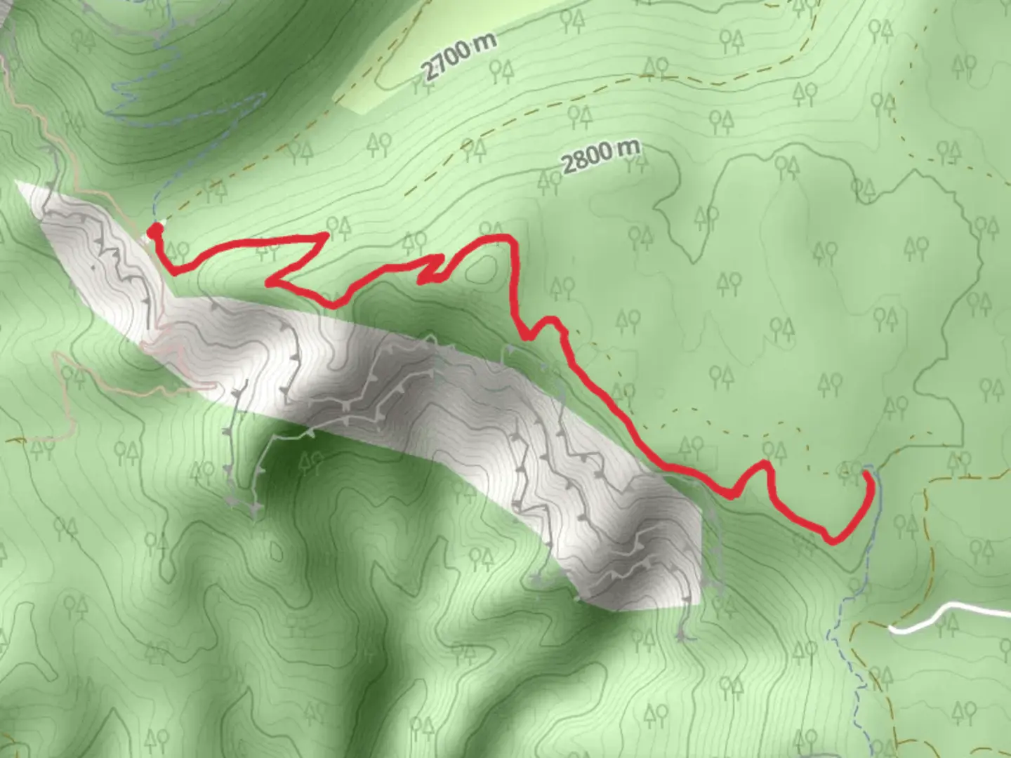 An image depicting the trail Virgin River Rim Trail - Strawberry Point to Cascade Falls and its surrounding area.