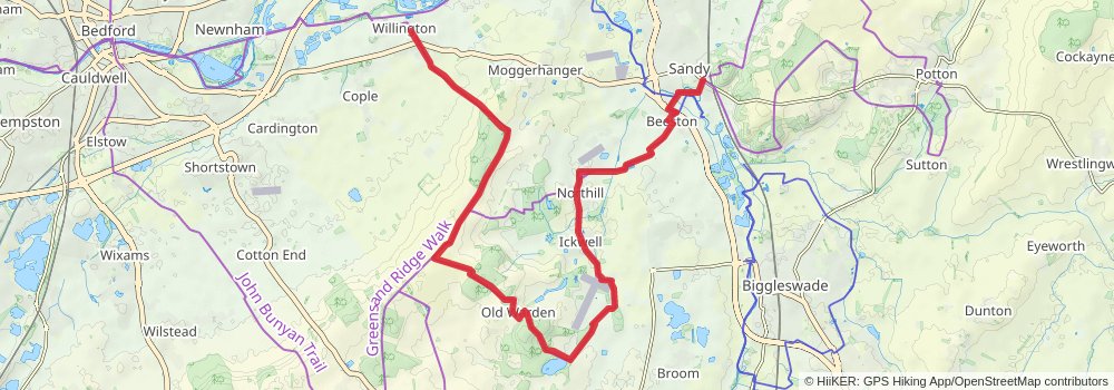 North Bedfordshire Heritage Trail stage 5 Map