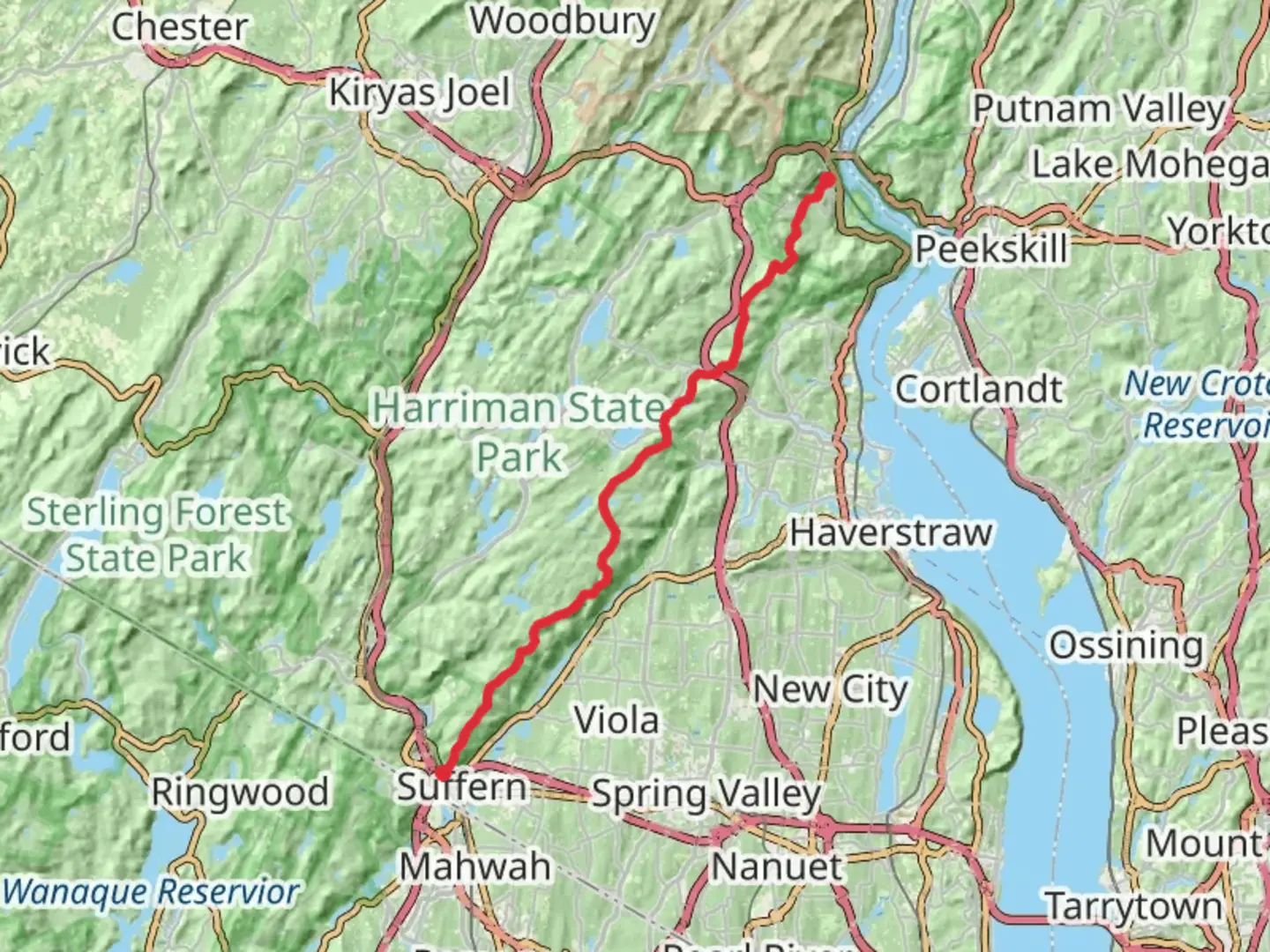 An image depicting the trail Pingyp Mountain and The Pines and its surrounding area.
